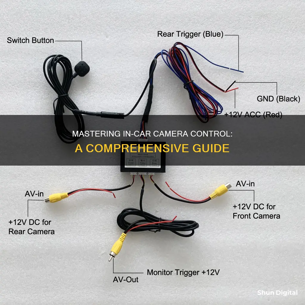 how to control 4 cameras in car