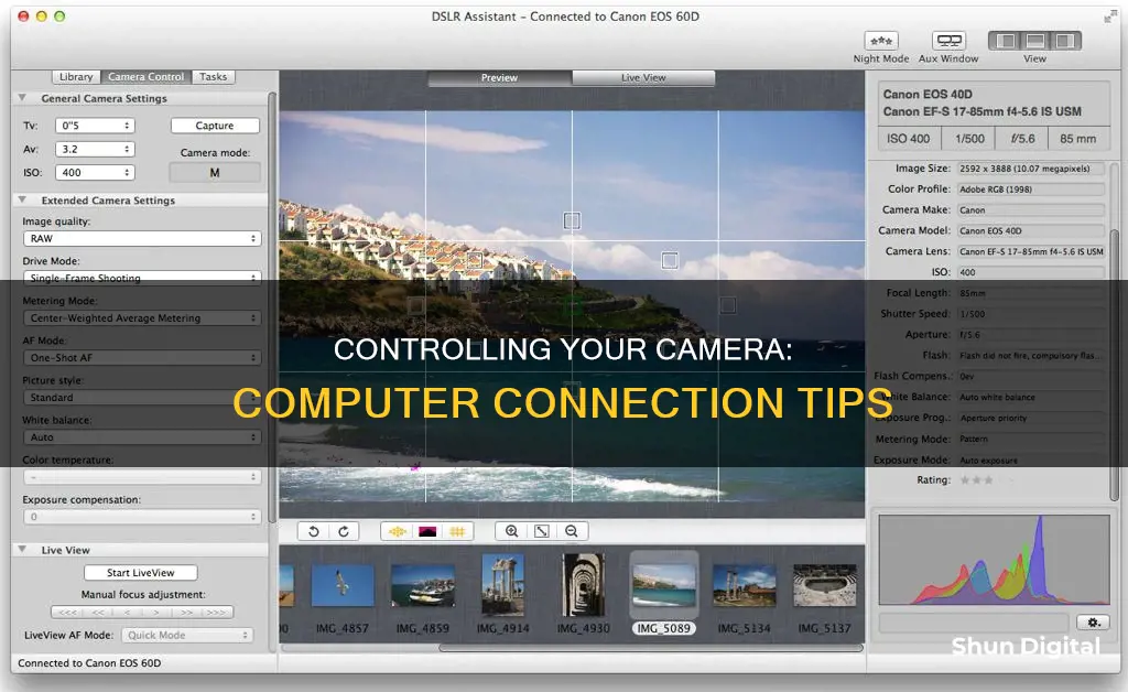 how to control camera from computer