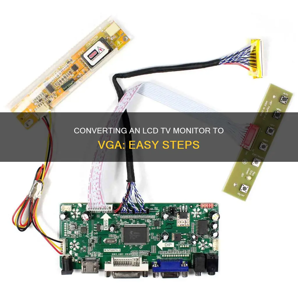 how to convert an lcd tvt monitor device to vga