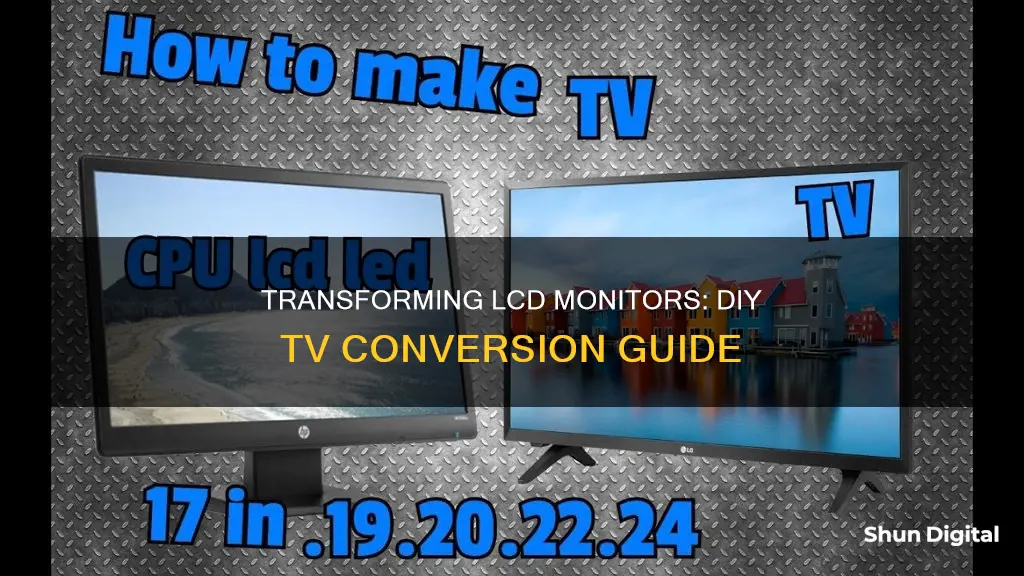 how to convert lcd monitor into tv