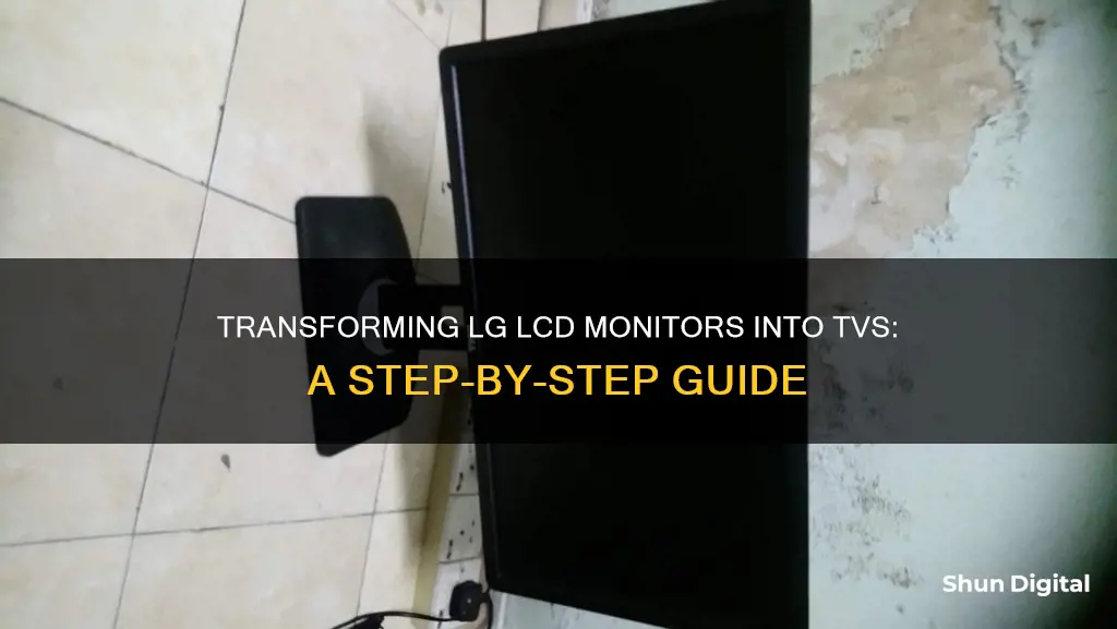 how to convert lg lcd monitor into tv