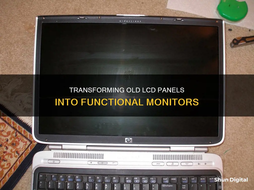 how to convert old lcd panel into a monitor