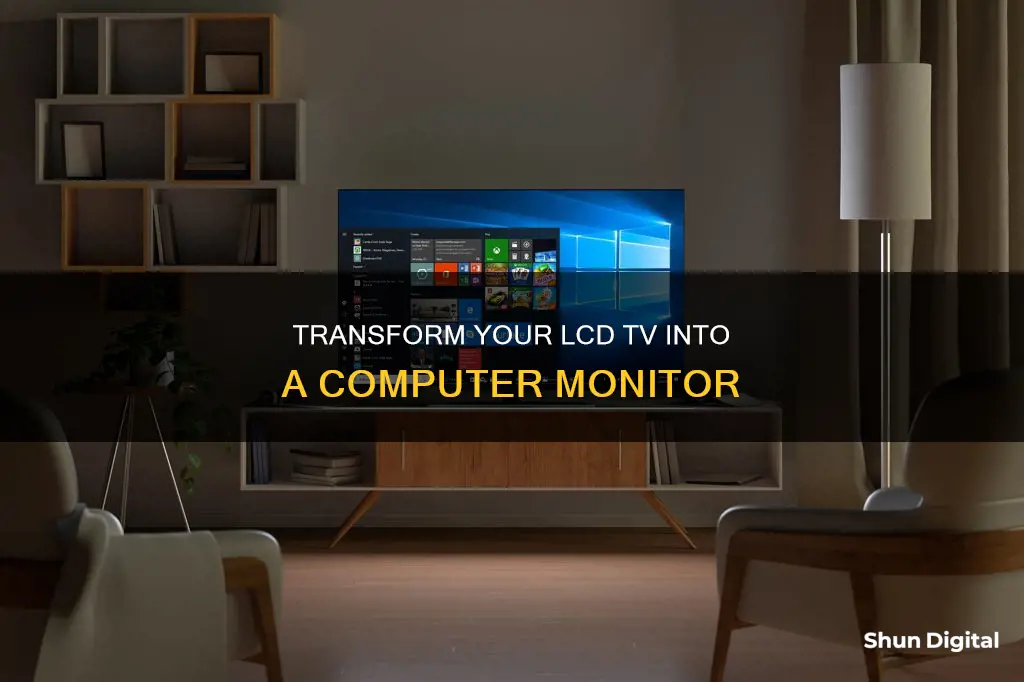 how to covnert lcd tv to monitor