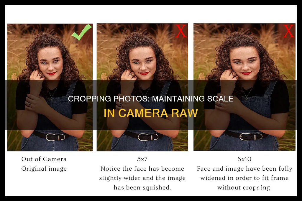 how to crop in camera raw with same scale