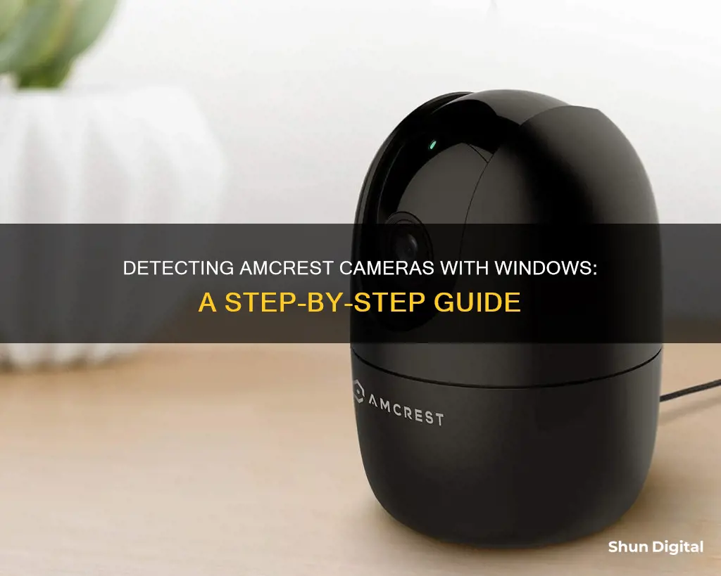 how to detect amcres camera with my windows computer