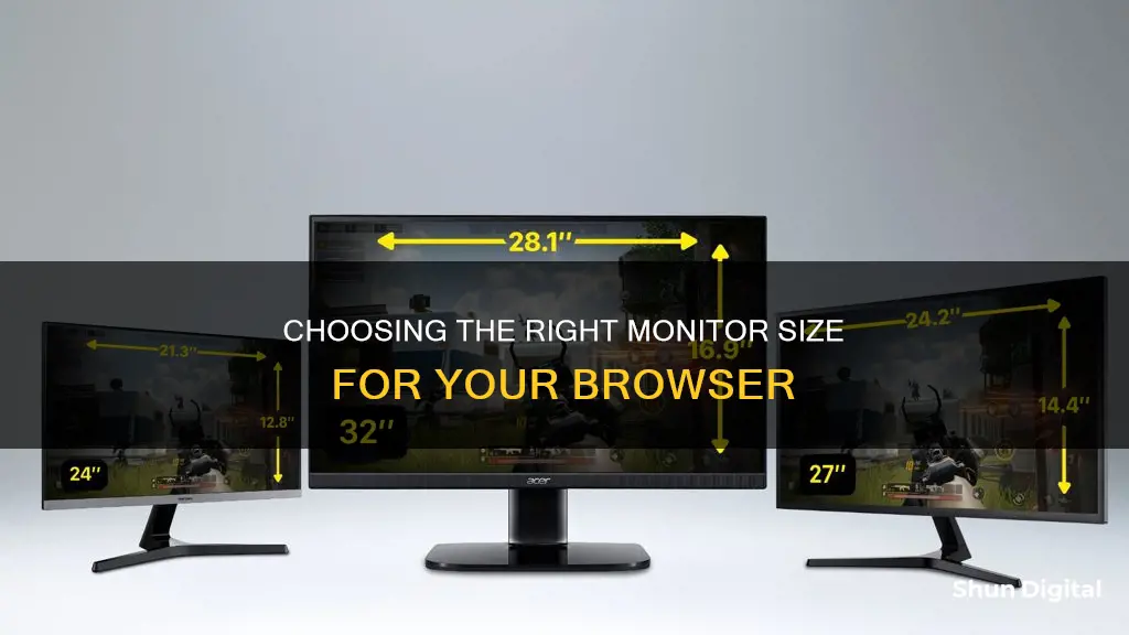 how to determine monitor size in browser