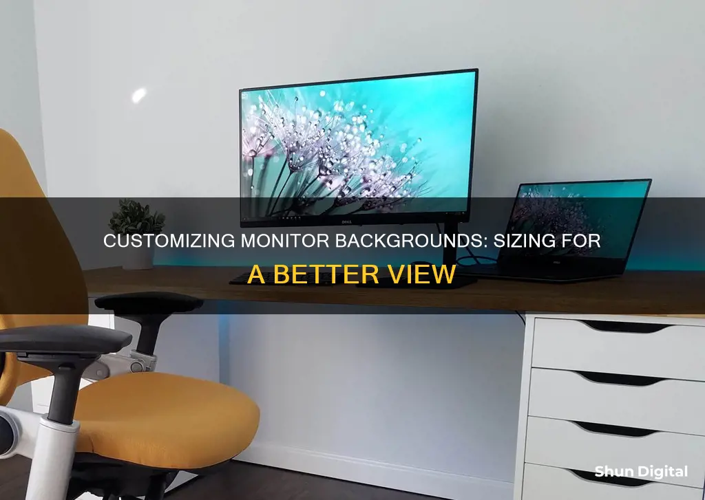 how to different size monitor background