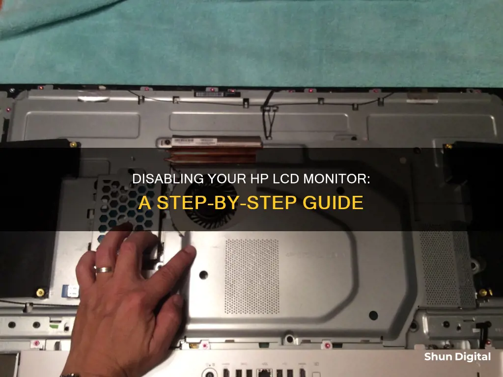 how to disable an lcd hp monitor