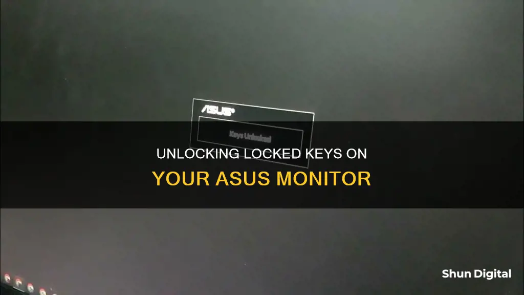 how to disable keys locked on asus monitor