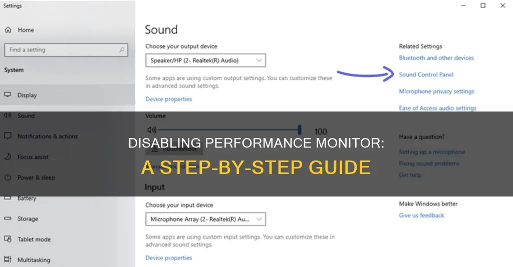 how to disable performance monitor