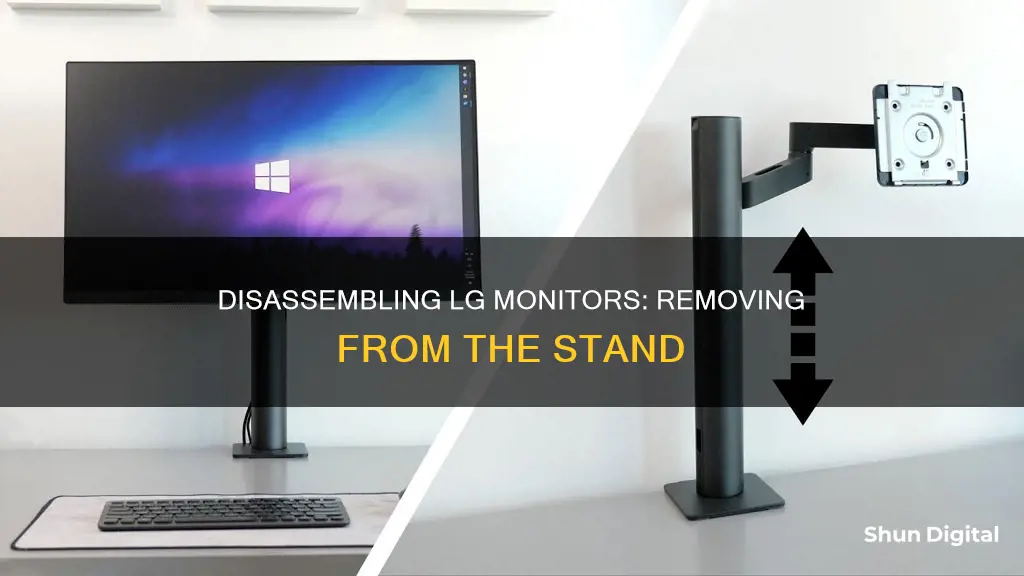 how to disassemble remove lg monitor from its stand