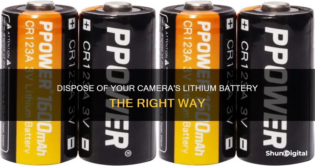 how to dispose of lithium camera battery