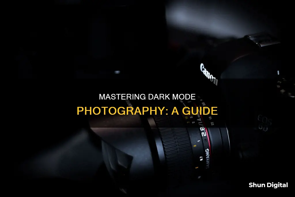 how to do dark mode on camera