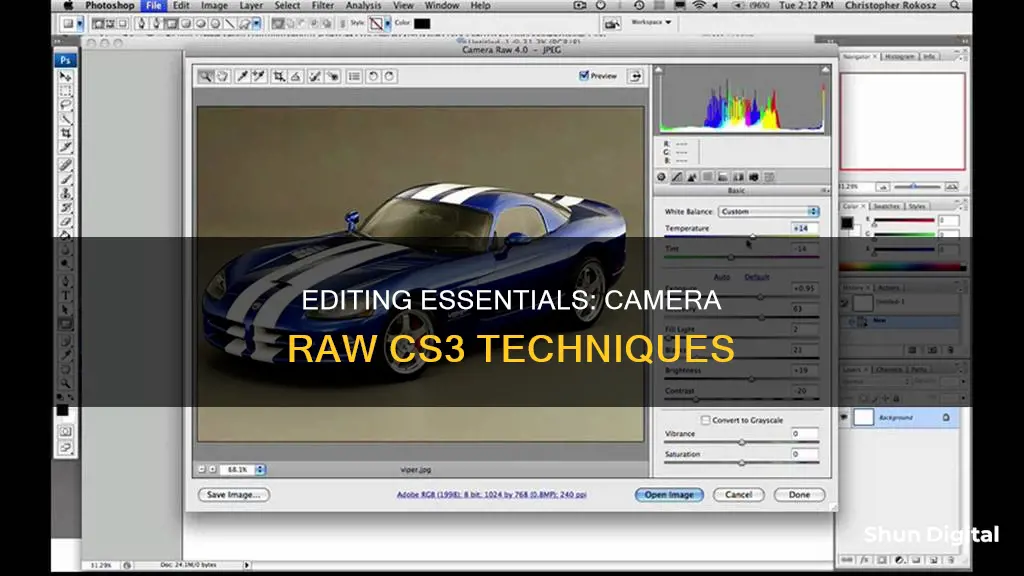 how to edit in camera raw cs3