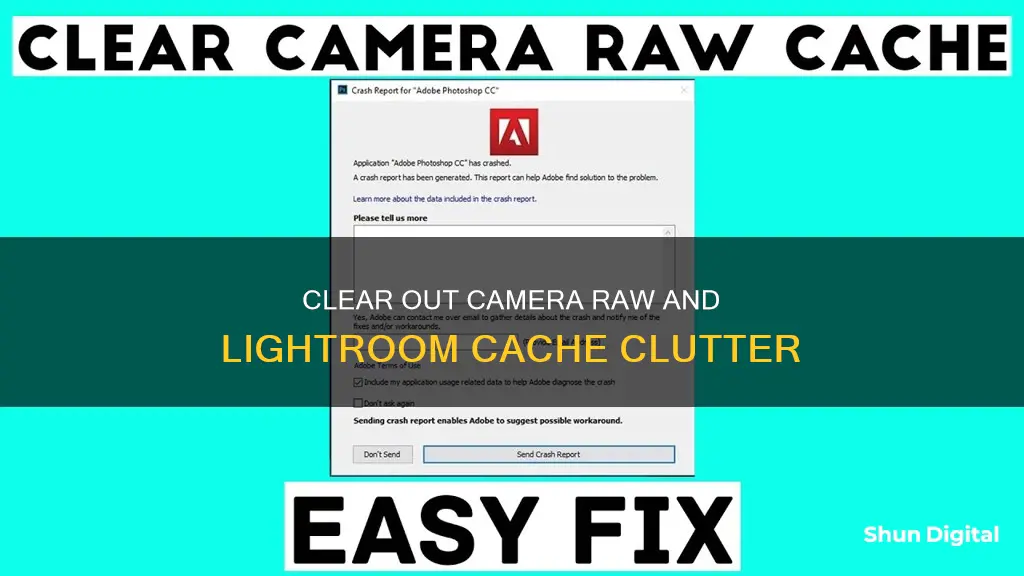 how to empty adobe camera raw and lighroom cacge