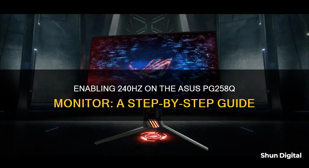 how to enable 244 hz on asus pg258q monitor