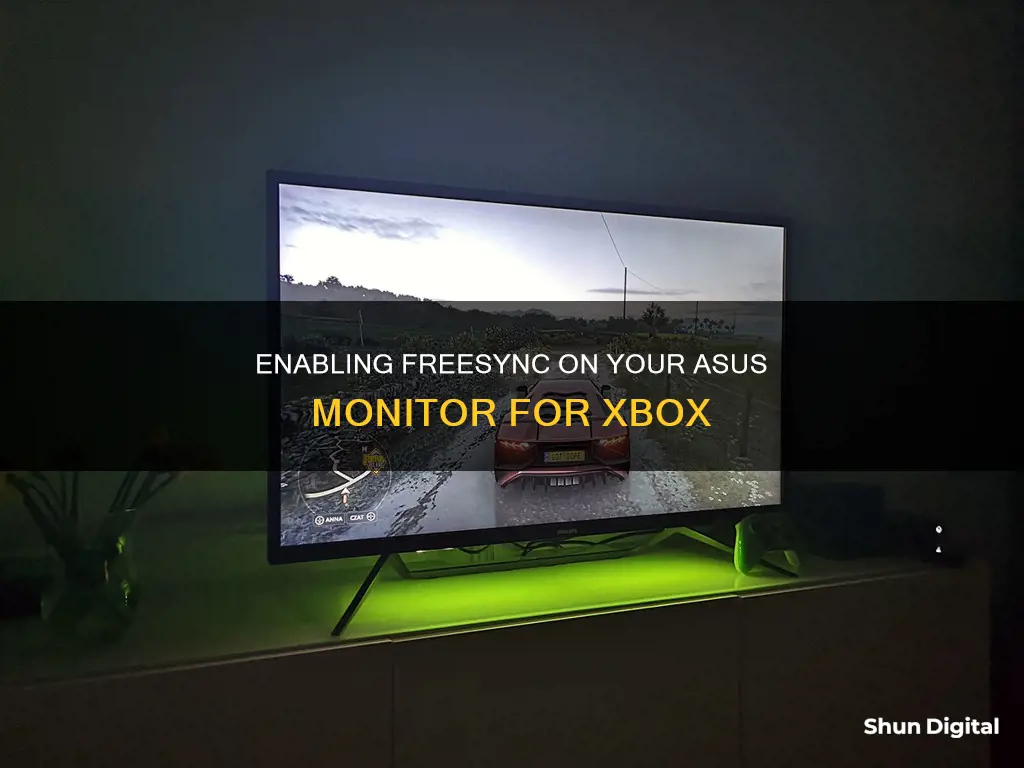 how to enable adaptive-sync freesync on asus monitor for xbox