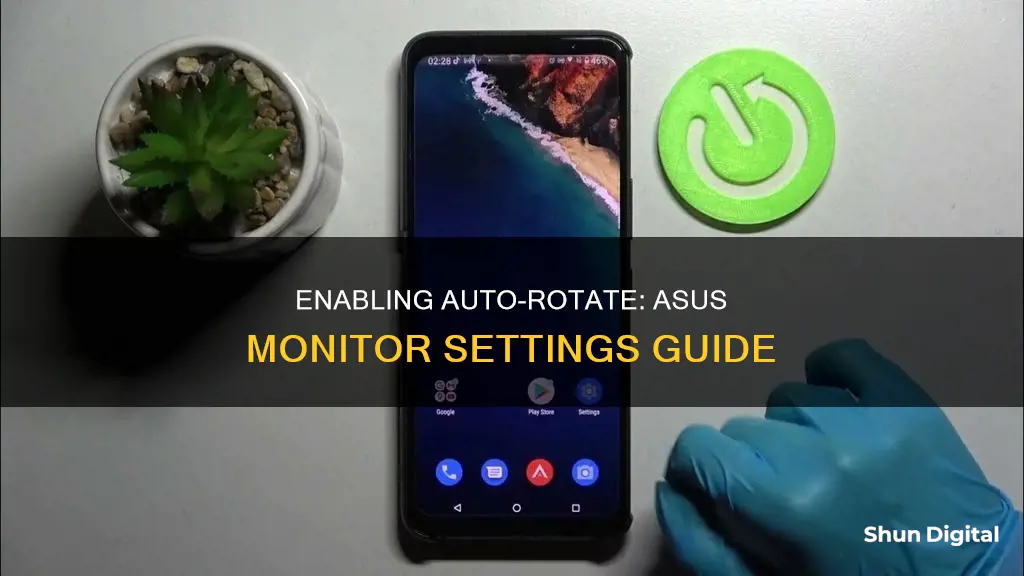 how to enable auto rotate on asus monitor