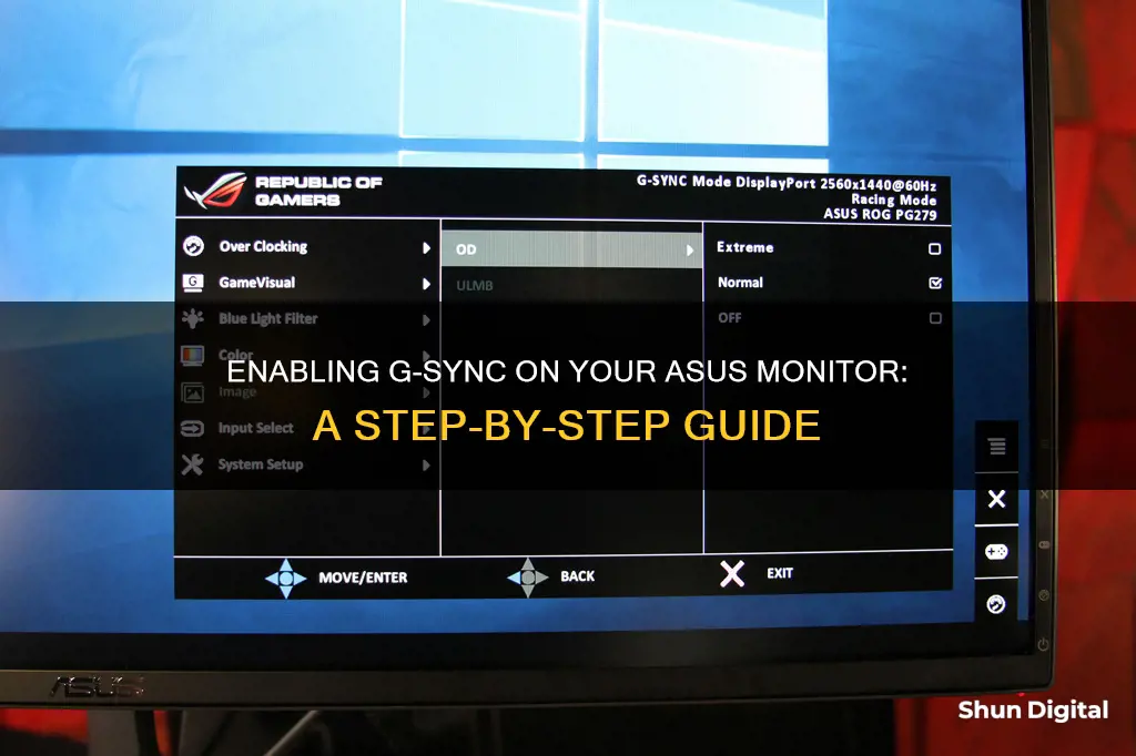 how to enable g sync on asus monitor