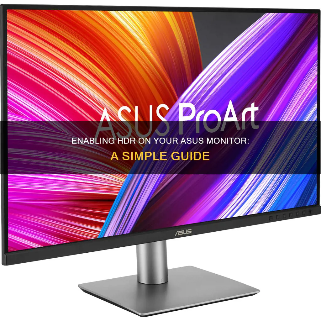 how to enable hdr in asus monitor