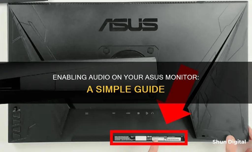 how to enable sound on asus monitor