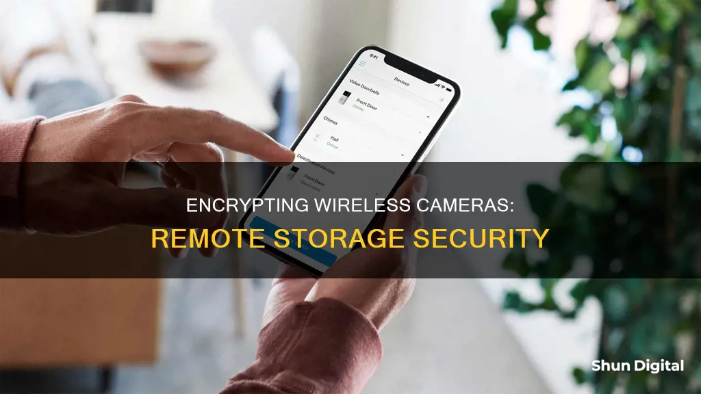 how to encrypt wireless camera and save to remote computer