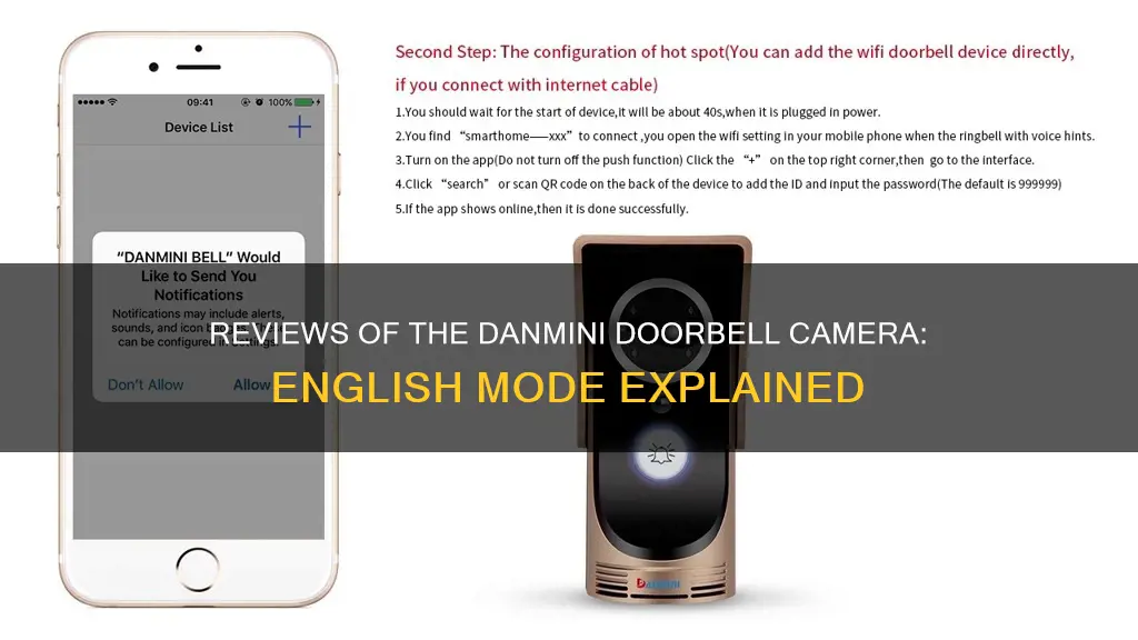 how to english mode danmini doorbell camera reviews