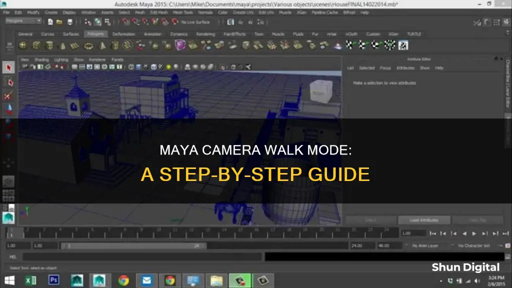 how to enter walk mode in maya camera