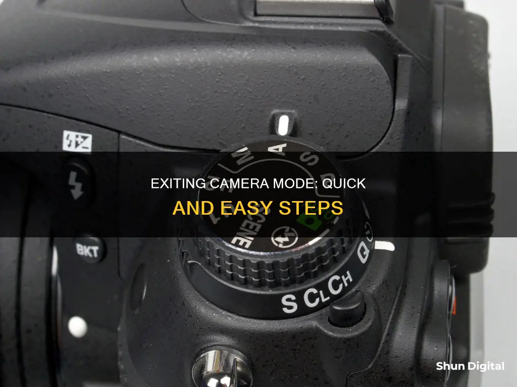 how to exit camera mode