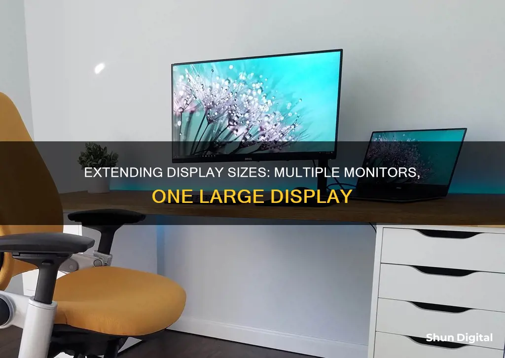 how to extend the monitor size with multiple monitors