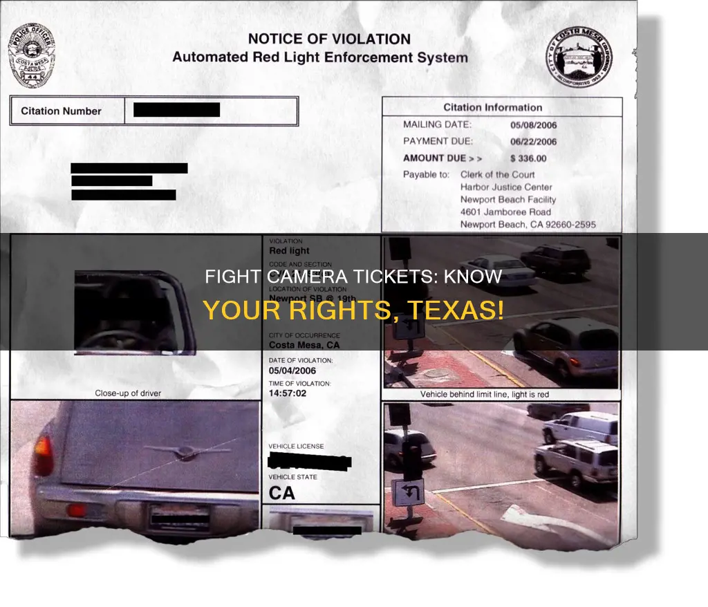 how to fight a camera ticket in Texas