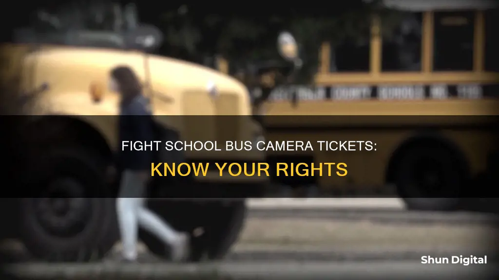 how to fight school bus camera ticket