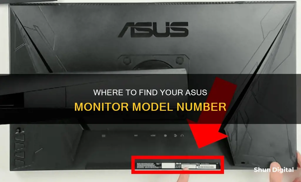 how to find asus monitor model number