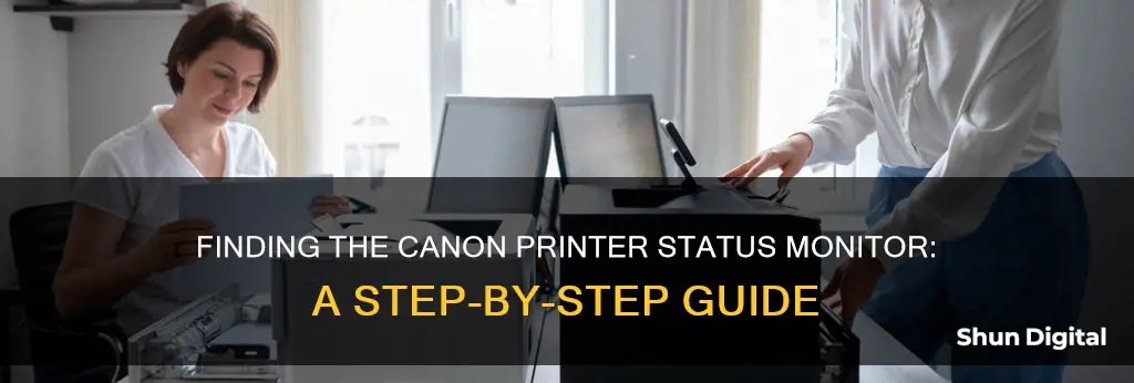 how to find canon printer status monitor