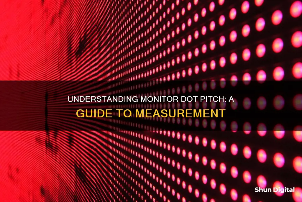 how to find dot pitch of monitor