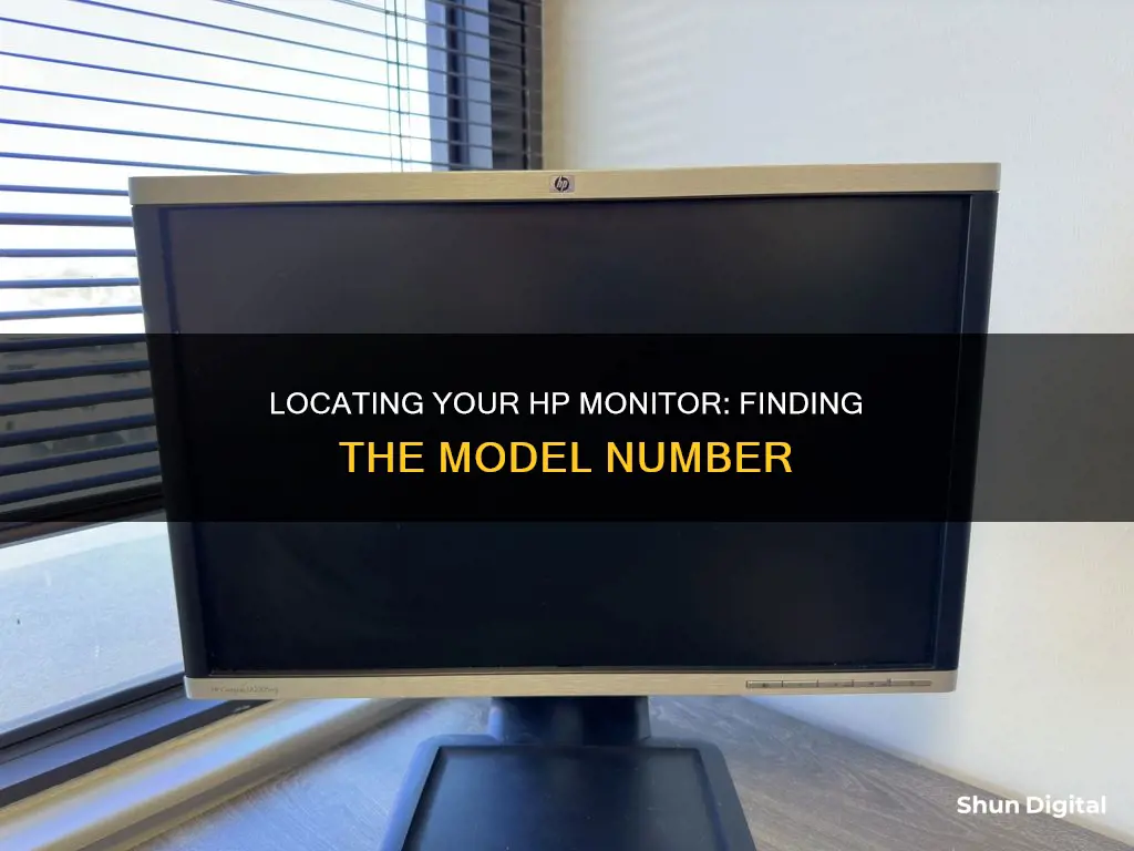 how to find hp monitor model number