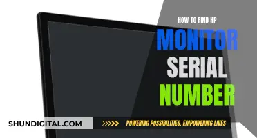 Locating the Serial Number on Your HP Monitor