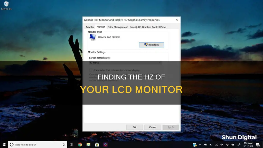 how to find hz of a lcd monitor