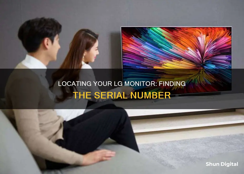 how to find lg monitor serial number