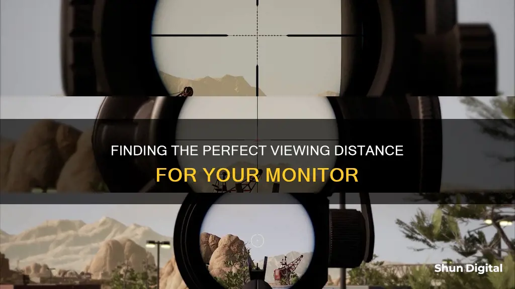 how to find monitor horizontal dstance