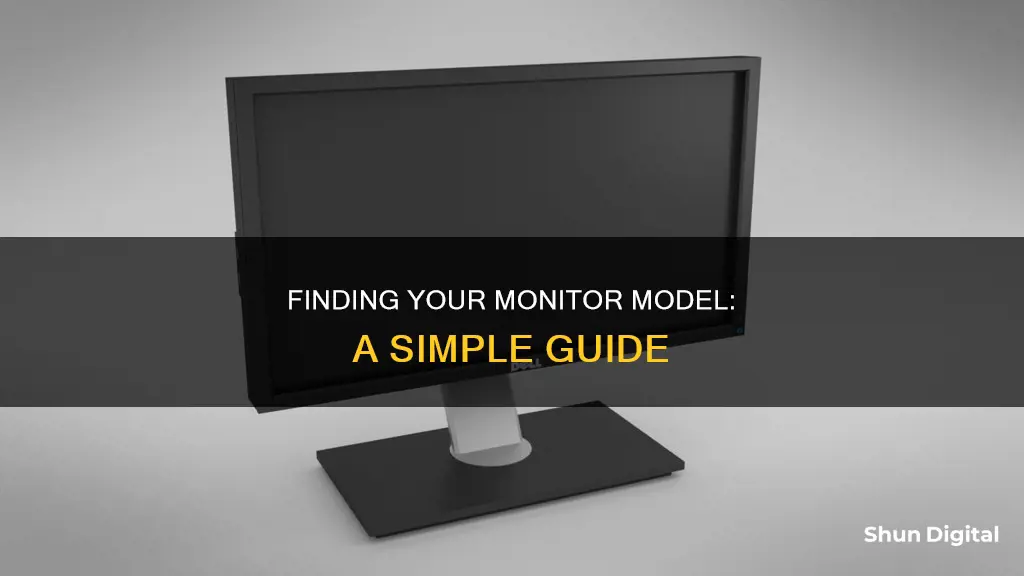 how to find monitor m odel