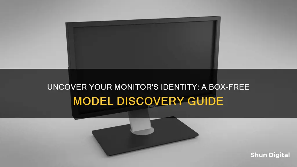 how to find monitor model without box