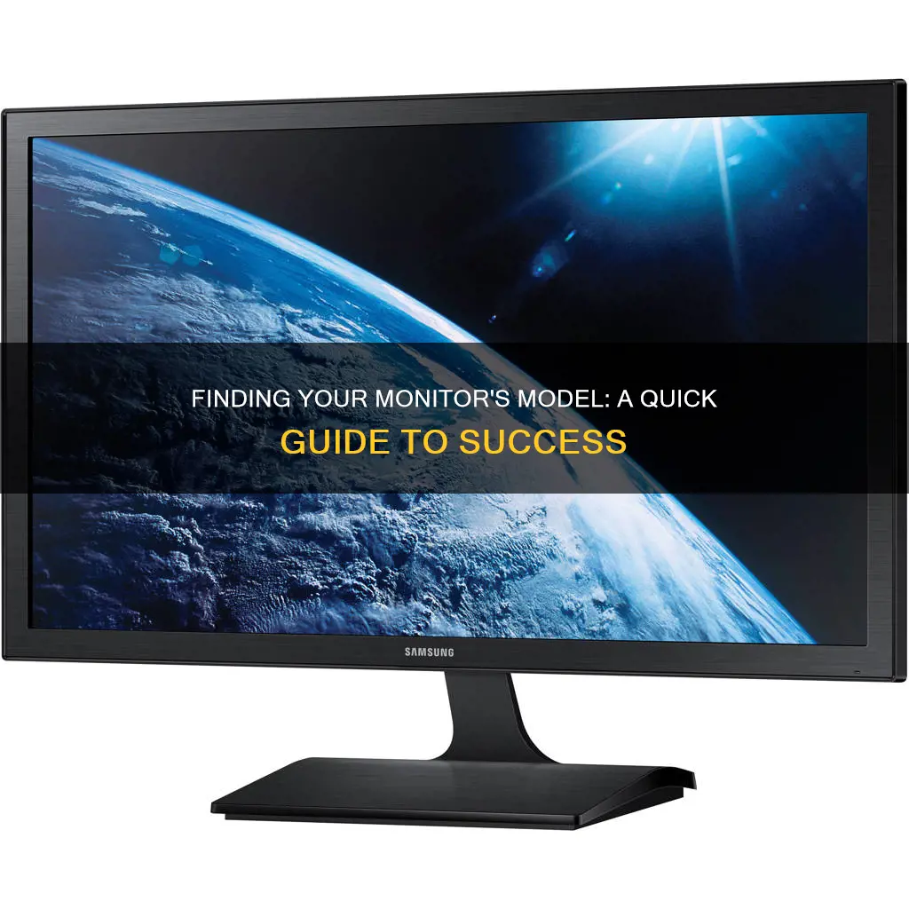 how to find monitor model