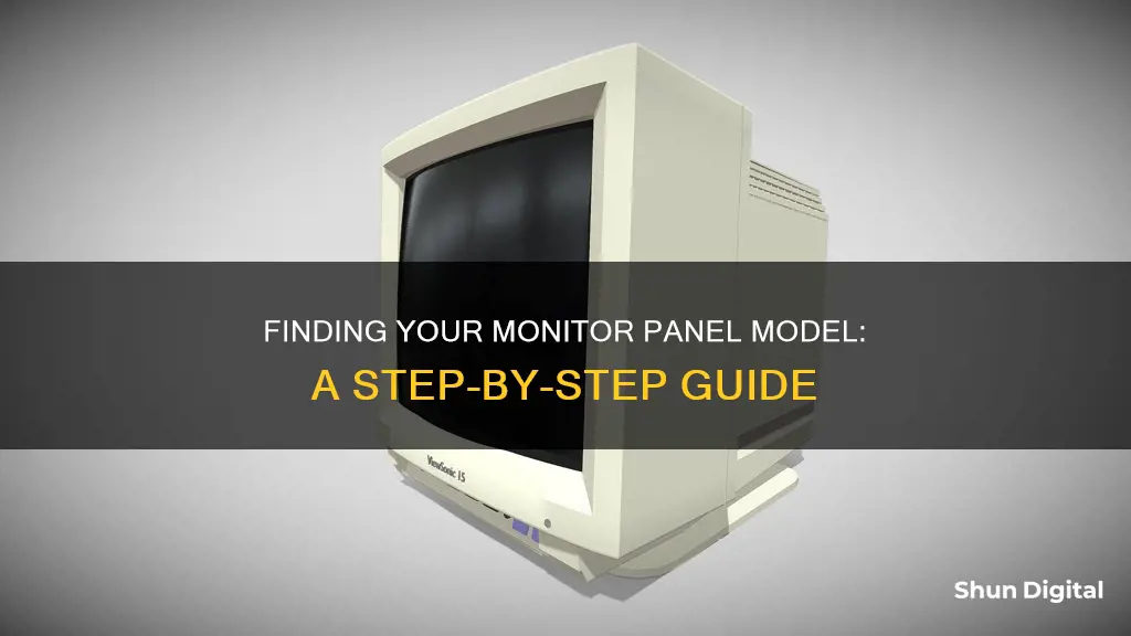 how to find monitor panel model