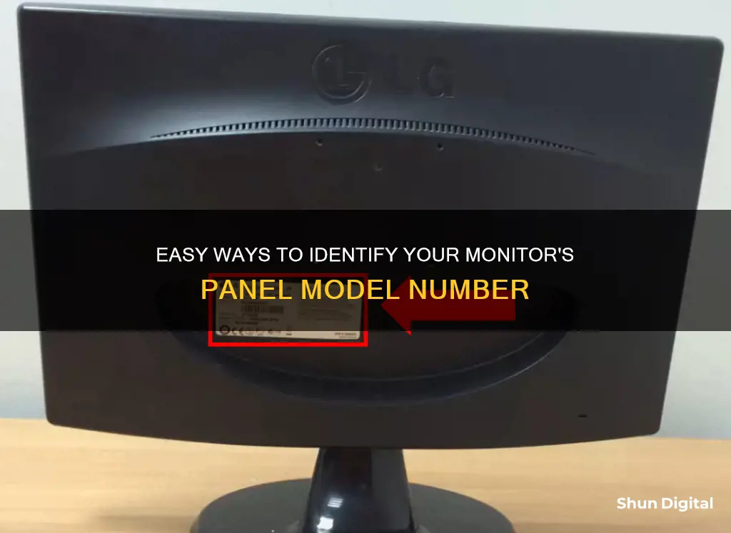 how to find monitor panel number