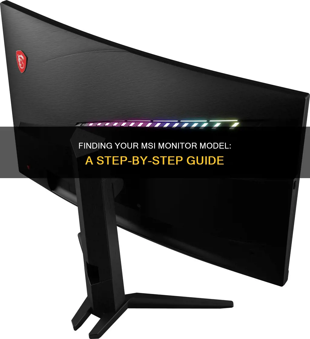 how to find msi monitor model