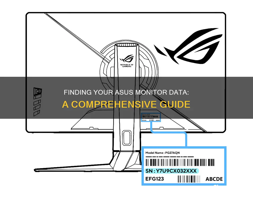 how to find my asus monitor data