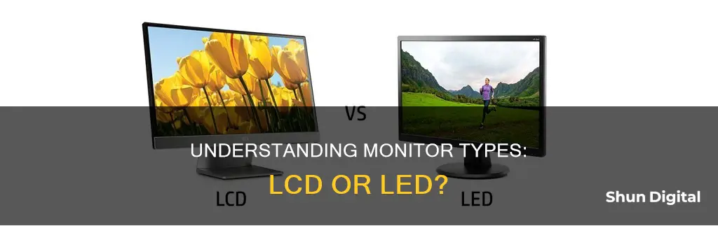 how to find my monitor is lcd or led