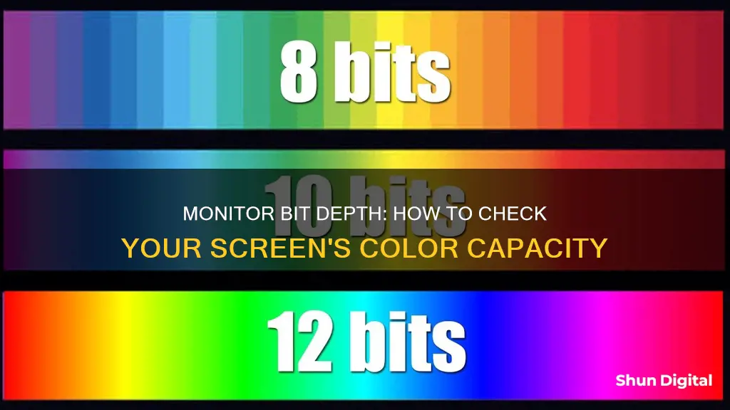 how to find out how many bits your monitor has