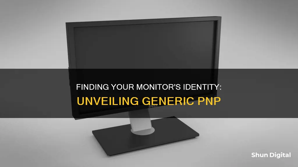 how to find out monitor with generic pnp